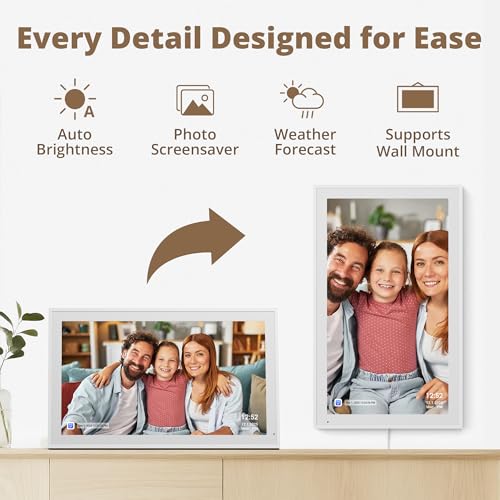 Image of Dragon Touch 21.5 inch Digital Calendar Chore Chart - 1080P Full HD Interactive Touchscreen, Smart Family Planner, Hearth Display Digital Wall Calendar & Desk Mountable for Seamless Scheduling