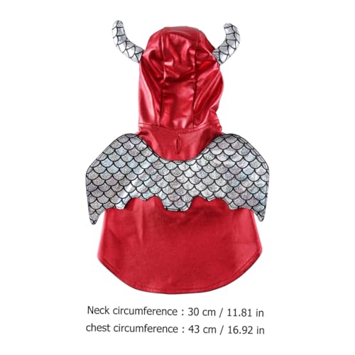 Disfraz para perro GLEAVI color rojo talla M miniatura 2
