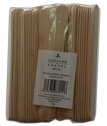 Storepil - 100 spatules bois pour application de la cire à épiler sur le corps Cover