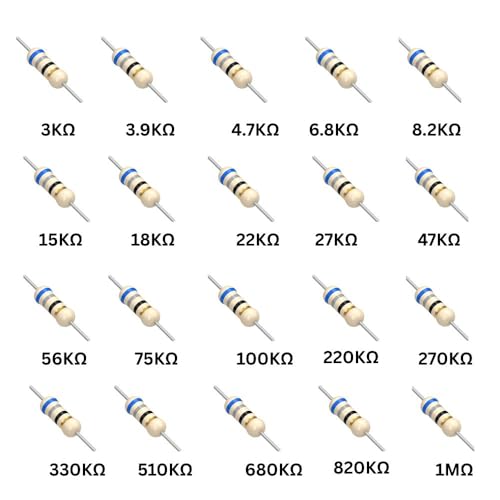 Image of Lalitha resistor kit box all value | resistor kit | resistor - 1000 Pieces, 40 Values, 1 /4 Watt, 5% Tolerance,