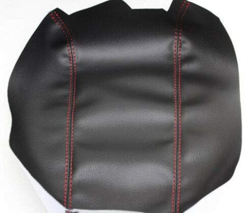 Miniatura 2 de Funda para reposabrazos de cuero sintético negro Kia Optima 2011-2015 con costuras rojas. (solo piel)