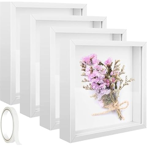 IWOLOMI 4 Pack Shadow Box Picture Frame Cover