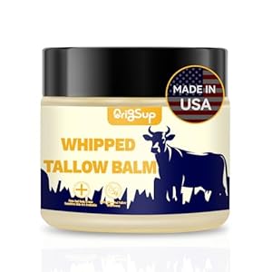 Beef Tallow Balm for Skin Care – All Natural Moisturizing Body Oil with Honey and Beeswax – Tallow from Grass-Fed Cows – Beef Tallow Moisturizer,-Made in USA (2.0 Oz)