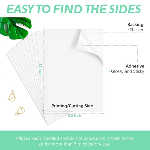 image for HTVRONT Printable Vinyl for Inkjet Printer & Laser Printer - 10 Sheets