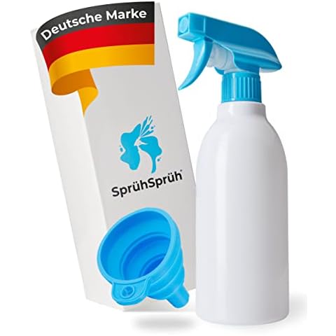 SprühSprüh® Sprühflasche 500ml - Zerstäuber Sprühflasche - Extra feiner Sprühnebel mit ergonomischen Griff - inkl. faltbarem Trichter - Besonders geeignet als Sprühflasche für Pflanzen Cover