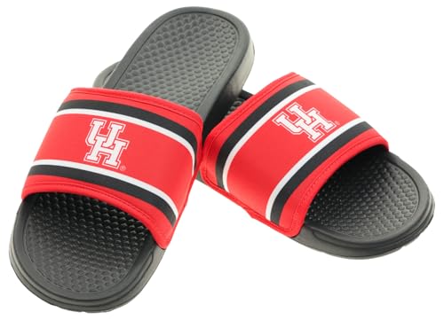 Image of FOCO NCAA Printed Team Logo and Color Stripes Comfortable Slide Sandals