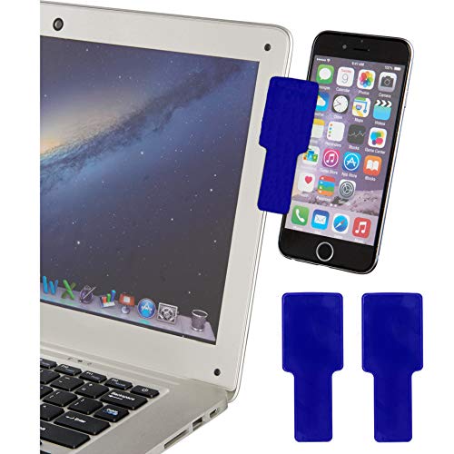 xcivi Phone Tablet to Laptop Clip/Connect - Side Mount/Duo Screens Mount for Laptop and Monitor (Blue - 2pack)