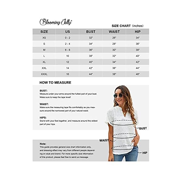 Blooming-Jelly-Womens-White-Chiffon-Blouses-Short-Sleeve-V-Neck-Shirts-Summer-Casual-Polka-Dot-Tops Blooming Jelly Womens White Chiffon Blouses Short Sleeve V Neck Shirts Summer Casual Polka Dot Tops (M,White)