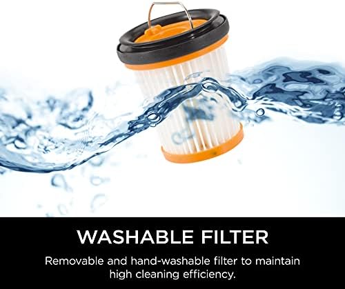 Shark W1, Handheld Vacuum, Lightweight at 1.4 Pounds with Powerful Suction, ION Charging Dock, Single Touch Empty and Detachable Dust Cup (WV201), Graphite