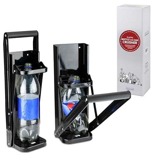 Froster Aplastador de Latas y Botellas, Prensa Grande para Aplastar Botellas de Plástico 0,5-2 l, Latas de Aluminio, y Envases de Cartón