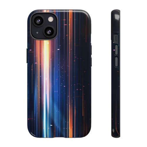 Coque iPhone 13 bleu abstrait pour un style urbain épuré