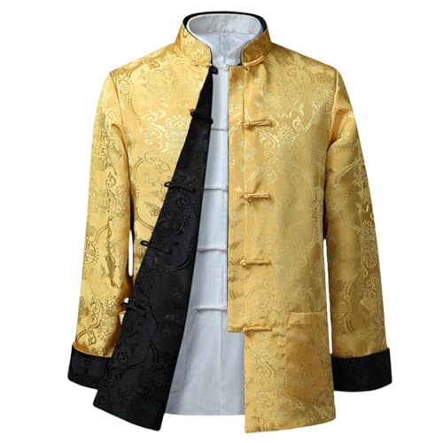Veste Hanfu réversible soie style chinois : cadeau homme original