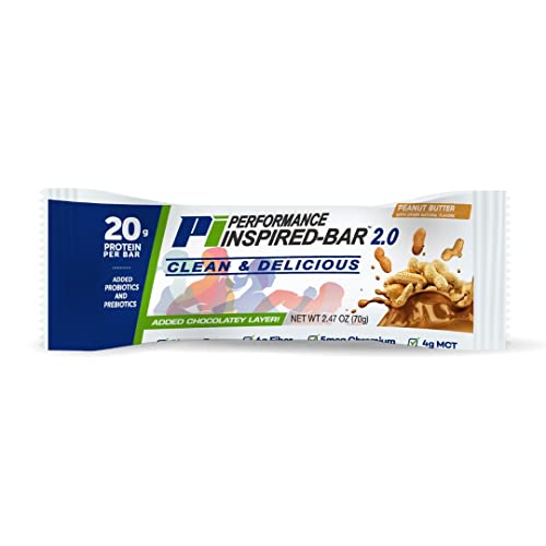 Performance Inspired Nutrition Protein Bar 2.0 Mixed Box – 12 Bars (4 Chocolate, 4 Peanut Butter, 4 Birthday Cake) – 20G Protein, 6G Fiber, 4G MCTs, 1 Billion CFU Probiotics – Gluten-Free - Image 6