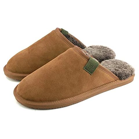 Lambland Men's Luxury Sheepskin Slippers in Chestnut Cover