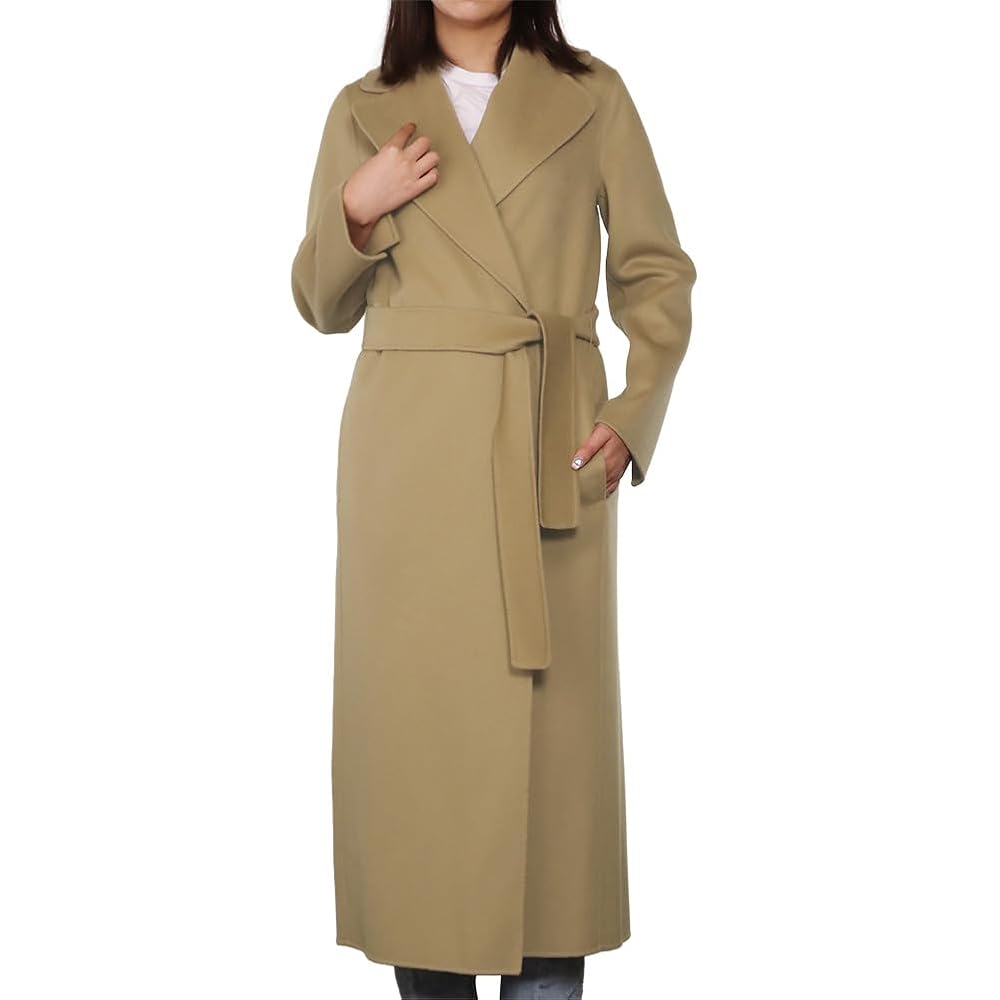 ◆マックスマーラ◆美品◆サイズ44◆マキシ丈ベルテッドダブルフェイスコート S MAXMARA MAX MARA エス マックスマーラ ロングコート ARONA