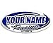 MxNumbers Custom Name Racing Decals, Personalized Oval Team Trailer Stickers, Size Options