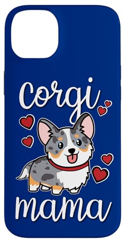 Funny Kawaii Mama Mom Cardigan Blue Merle Corgi Lover �X�}�z�P�[�X iPhone 14 Plus �p