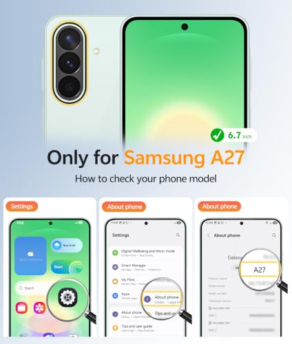 Image of FNTCASE for Galaxy A27 5G Phone Case: for Samsung A27 Cases [Fit for Magsafe] [Screen Protector] Military Grade Drop Protection, Translucent Matte Back, Slim Shockproof Protective Cover - Green