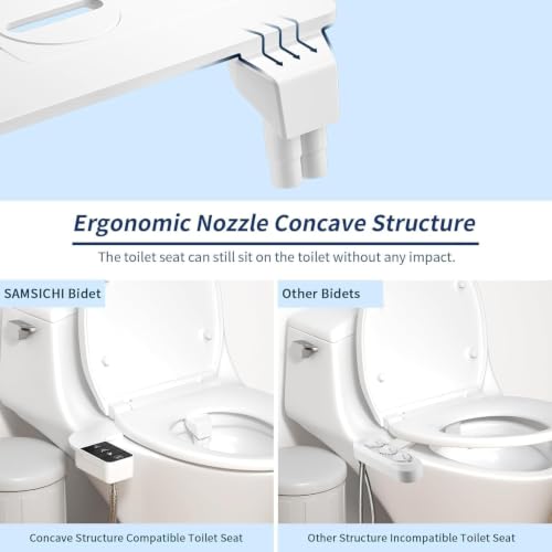 Bidet Attachment for Toilet, Retractable Self Cleaning Cold Water Bidets for Existing Toilets, Bidet Toilet Seat Attachment with Pressure Controls, Bidet Attachment for Frontal & Rear Wash, Black — view 3