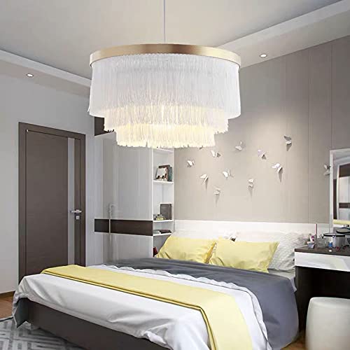 Saimmaa Nordic Romantic Pendant Lighting Tassel Chandeliers Creative Modern Ceiling Lights 3 Tiers In White #TOP6