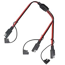 SAE Y Splitter 1 to 2 SAE Extension Cord SAE Extension Cable Solar Panel Photovoltaic Cable Male to Female Extension Cord Bullet SAE One Point Two 14AWG 60cm/1.96FT