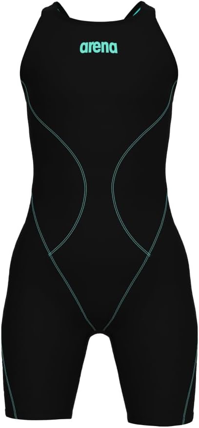 Arena Traje de baño Junior Powerskin Impulso Racing para niña, Espalda Abierta, Cuerpo Completo, Pierna Corta, Traje técnico