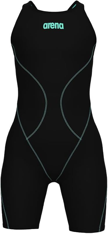 Arena Traje de baño Junior Powerskin Impulso Racing para niña, Espalda Abierta, Cuerpo Completo, Pierna Corta, Traje técnico