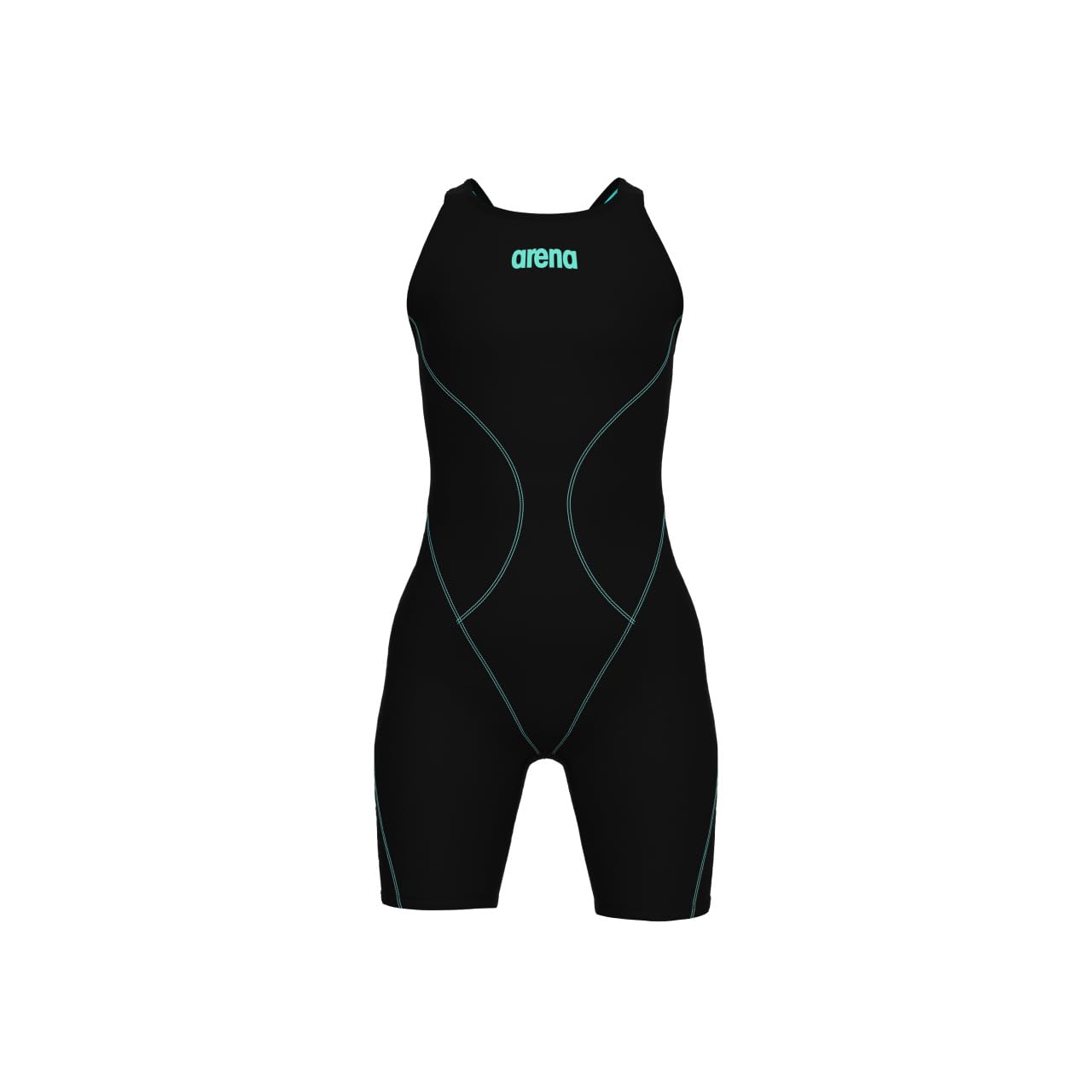 ARENA Girls Powerskin Impulso Kneeskin Swim Racing Suit Open Back Short Leg