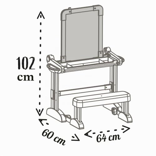 Smoby Bureau Modulo Space Transformable en Tableau Double Face 80 Accessoires Inclus Dès 420304 - vue 4