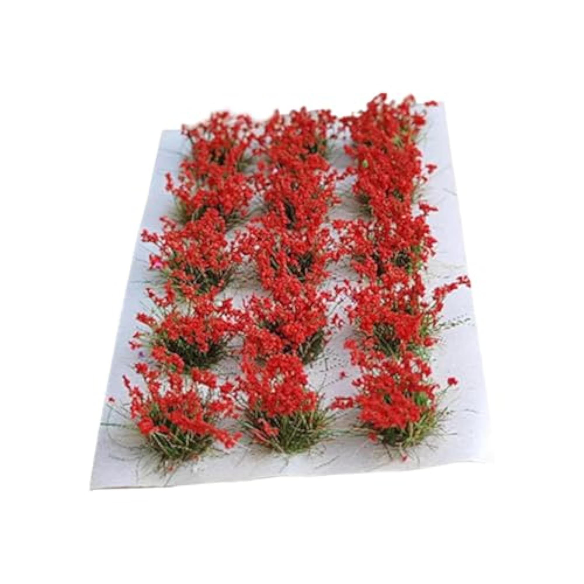 DIY Miniature Flower Cluster for Scenery, Red