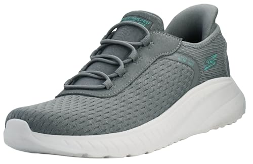 Skechers Women's Hands Free Slip-ins Bobs Squad Chaos-in Color Sneaker, Dove Gray, 8.5 M US