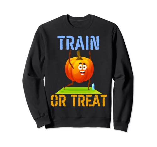 Halloween Fitness gewinnt Trainieren oder Behandeln Pump Starker Sweatshirt