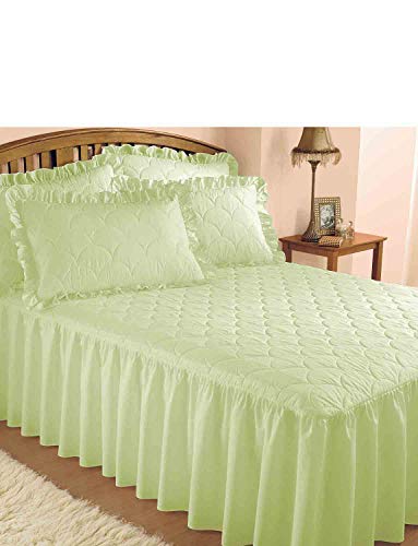 Chums Plain Quilted Bedspread with Pillow Shams sold separately Green Pillowsham Pair