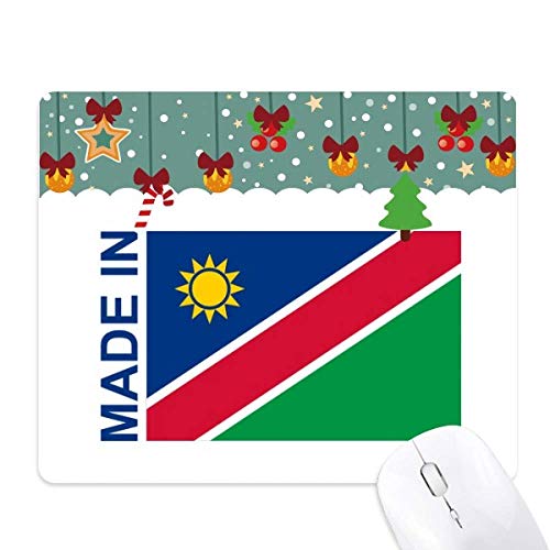 Tapis de souris en caoutchouc de Noël de Namibie idéal pour le télétravail hivernal