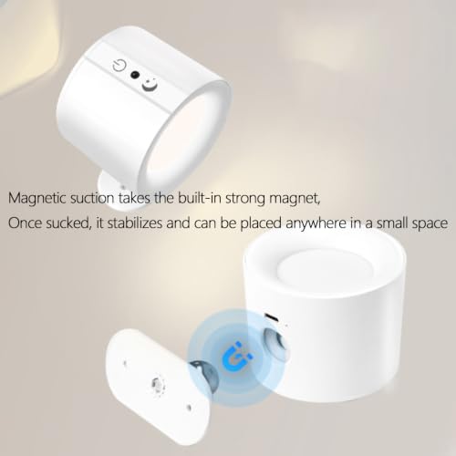 Luz de pared para dormitorio con batería recargable y diseño rectangular blanco para leer de noche 5