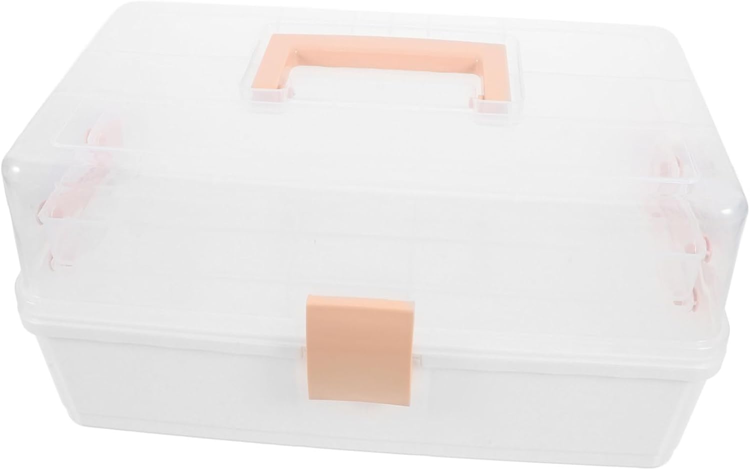Portable 3 Layer Multifunctional Storage Box with Handle, Large PP