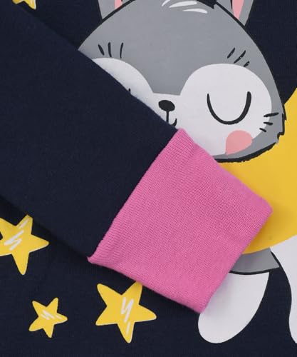 Benaive Kids Easter Pajamas Boys Girls Bunny Easter Pjs Long Sleeves Set 100% Cotton Novelty Children Sleepwear 2 Pieces3