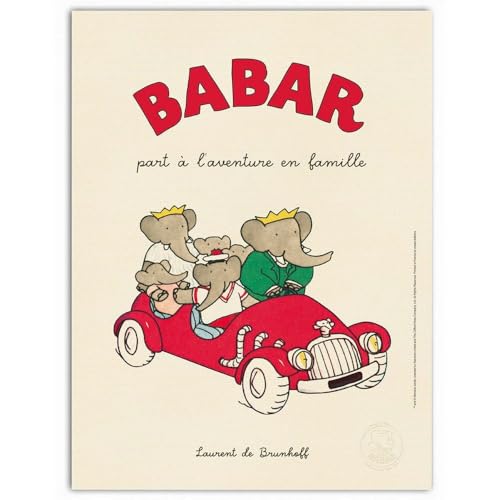 Affiche d'art Babar Oneart pour décorer la chambre enfant en 50x70