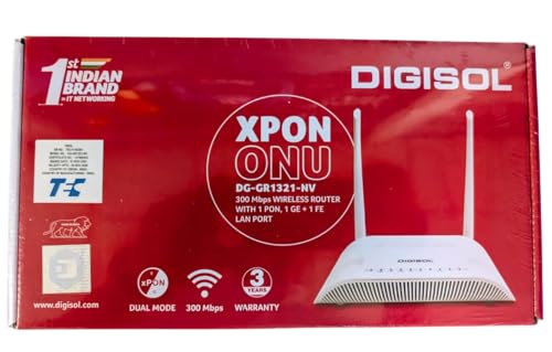 Image of Digisol XPON 300 Mbps Single Band ONU /ONT Router - Without Telephone Port, Dual Antenna, Compact Design for Fiber Connectivity(3 Year Warrenty)