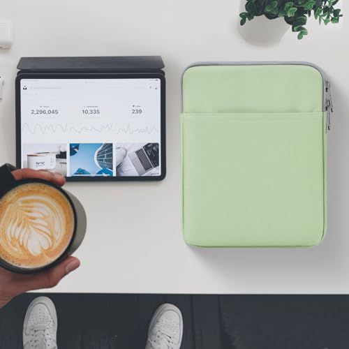 Image of Tablet Sleeve for 11 inch Samsung Galaxy Tab A9+ Plus /S9 FE 10.9, Fire HD 10 inch, iPad Air 11 M3 M4 / Pro 11 M5 M4 / 10th, Protective Case Bag Pouch, Green