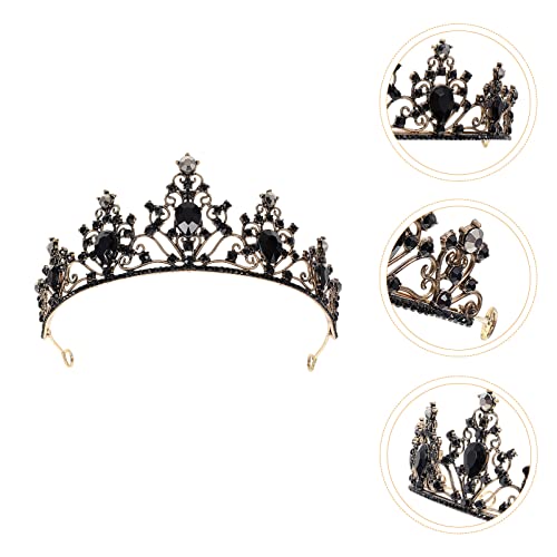 Tiara de novia oscura para bodas temáticas y fiestas de disfraces 6
