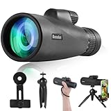 単眼鏡 望遠鏡 10-30x50 高倍率 望遠レンズ BAK4プリズム FMCレンズ 軽量 防水 耐衝撃 単眼望遠鏡 コンサート 花火大会 美術館 運動会 登山 旅行用 スマートフォン対応 携帯バッグ スマホアダプター付き (10-30black)