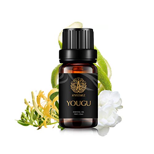 Youguエッセンシャルオイルディフューザー、100%純粋なYougu香りオイル、アロマセラピーエッセンシャルオイルYouguフレグランスマッサージ、加湿器0.33oz-10ml