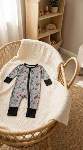 Image of ITSY BITSY BOUTIQUE Viscose Bamboo Baby Pajamas - Boys and Girls Footie Sleeper Convertible 2-Way Zipper Sleeper