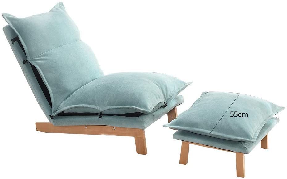 Chaise de sol en bois et canapé de balcon réglable vert