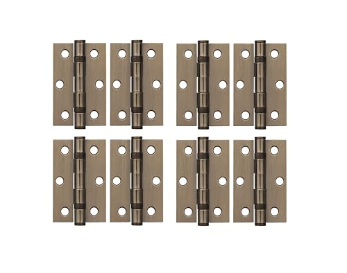 Image of 3" Hinges Ball Bearing Hinges in Antique Brass Finish, Timber Door Hinge - 1/4/5/10 Pairs - 75mm 3" (4)