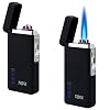 TISFA Dual Arc Electric Lighter Jet Flame Torch Refillable Butane Lighter 2 in 1 Windproof Plasma Portable USB…