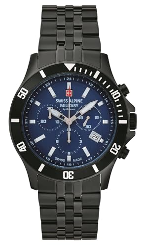 Montre chronographe Swiss Alpine Military 7022.9 luxe en acier robuste
