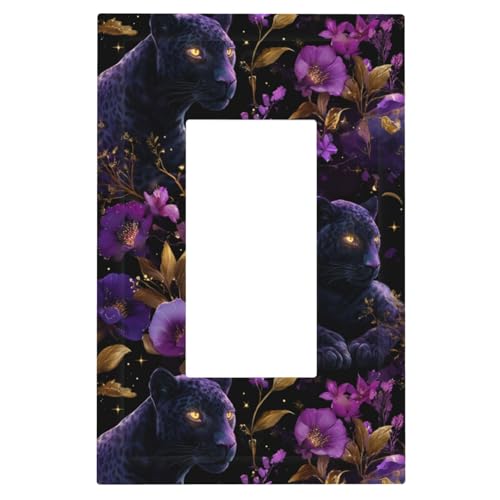 Variateur d'intensité plaque décorative Panthères noires pour chambre - 2