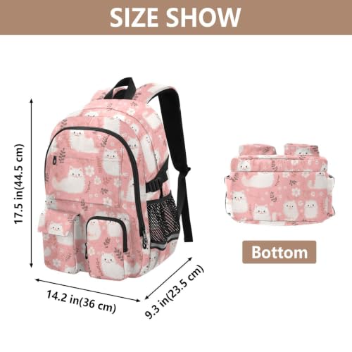 Mochila de negocios con compartimento acolchado para portátil de 17.5 pulgadas y estampado tierno 3